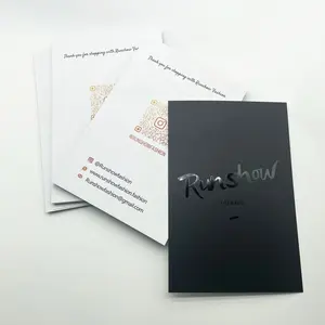 Venda quente Personalizado Impresso Spot UV/Folha De Ouro Cartão De Papel De Convite De Casamento De Olhar Luxo, Comércio Eletrônico Negócio Obrigado Cartões De Papel