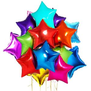 Ballons en aluminium Mylar en forme d'étoile à cinq branches de 24/5/10/18 pouces pour décoration de fête, vente directe d'usine - Product Image 2