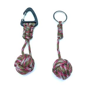 Paracord Braided Keychain 7-Core Zinc Alloy Carabiner Durable Round Promotional Keychains - Product Image 4