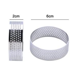 Mini Stampo Da Crostata di Anello In Acciaio Inox Tortino Stampo Piccolo Cerchio Taglierina Torta Anello Resistente Al Calore Perforato Torta Mousse di <span class=keywords><strong>Stampi</strong></span> - Product Image 1
