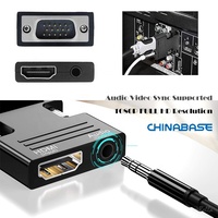 Câble convertisseur de sortie Audio HDMI vers VGA connecteur adaptateur de décodeur d'ordinateur pour ordinateur portable moniteur projecteur HDTV