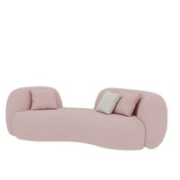 Canapé-lit moderne en velours crème, canapé modulaire en tissu, design durable pour villa, école, salon, réception, espace de repos pour les invités, rempli