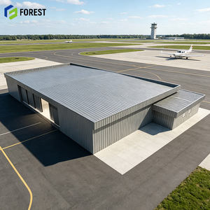 Hangar de Aviones de Acero Estructural Galvanizado Resistente a la Corrosión, Edificio Prefabricado para Almacenamiento de Aviones Comerciales Pesados - Product Image 1
