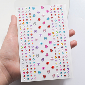 3D colorido girasoles <span class=keywords><strong>diamante</strong></span> cara pegatinas gema Facial pegatina ojos cuerpo mezcla cuentas joyas diamantes cara joyas <span class=keywords><strong>tatuaje</strong></span> pegatina - Product Image 5