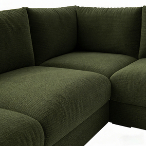 Canapé modulaire en forme de L, <span class=keywords><strong>grand</strong></span> format, style designer, naturel, décontracté, vert, adapté aux villas ou aux salles de réception - Product Image 4