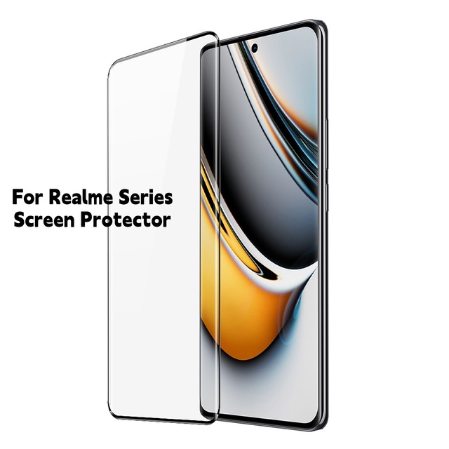 Premium 9H 2.5D Clear Eye-protecting Phone Tempered Glass Screen Protector for Realme 11 12 13 14 11X 12X 14X Pro Plus