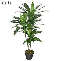OH Arbre artificiel Dracaena ignifuge et résistant aux UV, toucher réel, Arbre du dragon de Madagascar pour la décoration d'hôtels et d'espaces professionnels