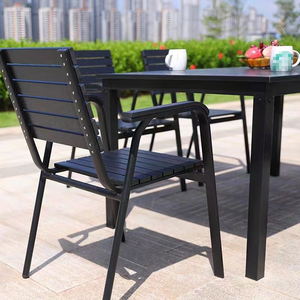 Outdoor waterproof aluminum furniture modern minimalist design dining <b>table</b> for restaurants, parks, homes,garden - Product Image 6