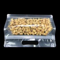 Sacs en plastique transparents PET de haute qualité pour l'emballage alimentaire, avec poignée et fermeture éclair, pour la vente en gros