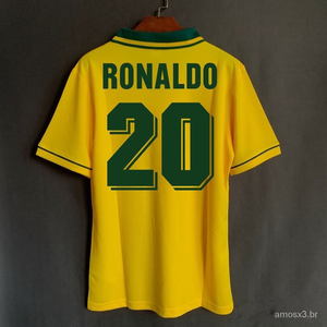 Seragam Sepak Bola Grosir Musim 1994 Retro Jersey No.20 Ronaldo No.11 Romario Jersey Sepak Bola Lengan Pendek - Product Image 2