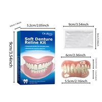 Kit professionnel de reline de prothèse dentaire souple appareil dentaire simulé couverture de prothèse dentaire couverture de placage de blanchiment des dents
