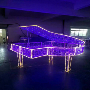 Lumière décorative de Noël artistique avec motif musical et design d'instruments lumineux pour les présentations paysagères nocturnes des fêtes - Product Image 1