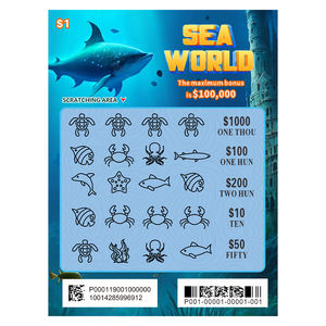 Offre exclusive Design gratuit Nouveau Lotto Zone à gratter personnalisée Impression numérique Cartes de loterie - Product Image 4