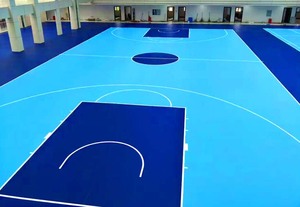 Customized Eco-Friendly Sports <strong>Court</strong> Flooring Silicon PU and <strong>Rubber</strong> for Elasticity <strong>Basketball</strong> Volleyball Badminton Tennis