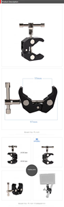 Support de <span class=keywords><strong>pince</strong></span> de <span class=keywords><strong>crabe</strong></span> en métal super articulé pour lumière de studio d'appareil photo reflex numérique ou bras magique - Product Image 6