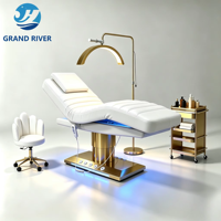 Lit de pose de cils ergonomique électrique certifié CE, lit d'extension de cils personnalisé pour spa cosmétique, table de massage et de beauté inclinable