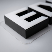 Lettres en acrylique 3D LED personnalisées, modernes, noires et blanches, éclairées par l'avant, étanches IP65, pour enseignes de bars, de magasins et de marques d'entreprise