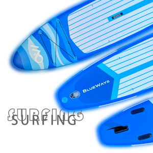 גלשן סאפ מתנפח 11 רגל (335 ס\"מ) לכל מטרה, עשוי PVC + EVA, עמיד במיוחד, כולל סנפירים, משאבה וערכת תיקון, מתאים לאוקיינוס - Product Image 4