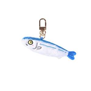Porte-clés en peluche <span class=keywords><strong>super</strong></span> doux brodé, breloques animaux marins (poulpe, crabe, crevette) 10 cm avec rembourrage en coton PP pour le soulagement du stress - Product Image 3