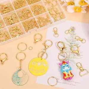 Keychain Making Kit Lobster Claw Clasps Key <b>Rings</b> Keychain Clip <b>Ring</b> Craft Supplies for DIY Keychains Jewelry Lanyard Projects - Product Image 5