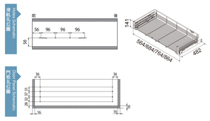 OEM 40kg Stainless Steel <b>Concealed</b> Soft Closing Slide 3-Sided For Restaurant Large Base Cabinet Multi Storage Drawer Basket - Product Image 2