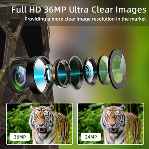 50MP กล้องดิจิตอลสำหรับล่าสัตว์4K, กล้องตรวจจับสัตว์ป่ากลางแจ้งวิสัยทัศน์กลางคืนอินฟาเรดกล้องดักถ่ายภาพ HC-812A - Product Image 3