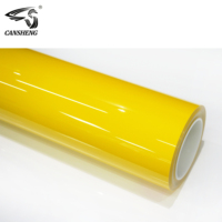 TPU Signal Jaune En Gros 1.52*15m Haute Brillance Changement De Couleur TPU Ppf Rouleau Auto Guérison Nano Anti Scratch Film Wrap De Voiture
