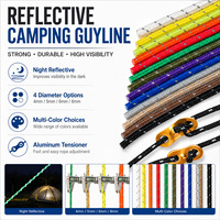 Cordon de tirage en fibre de polypropylène Minghua réfléchissant pour tente de camping et usage industriel 2-8 mm
