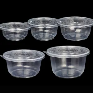 Custom Print Packing High Quality Takeaway Salad Clear Container Bowl Wholesale DisposableHot Food Kraft Bowl