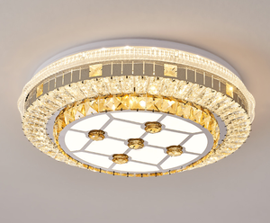 Hot bán trang trí pha lê ánh sáng hoa chiếu sáng tuôn ra núi thông minh sang trọng phòng khách phòng ngủ LED Đèn Trần - Product Image 4