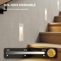 Lampe LED murale extérieure à bande longue 3W en aluminium, intensité variable, haute fidélité des couleurs (CRI) 2700K/3000K/4000K/5700K, IP65, garantie 3 ans, vente chaude