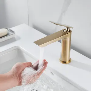 Momali new model brass matte black brushed gold bathroom lavatory vanity basin faucet