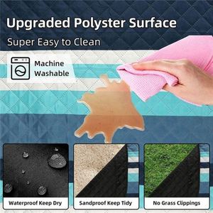 Outdoor Portable Foldable Acrylic Sand Proof Waterproof <b>Extra</b> <b>Large</b> Leather Beach Picnic Blanket Mat - Product Image 4