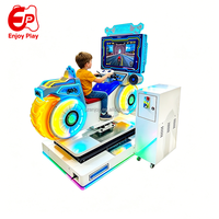 Juego de Arcade de Carreras de Motos para Niños, Gran Venta, Simulador de Manillar con Pantalla LCD de 22 Pulgadas, Operado con Monedas, para Centros Comerciales y Parques de Diversiones, OEM
