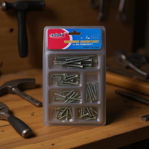 Surtido de tornillos de varios tamaños, zincados, para fijación en madera y metal - Product Image 2