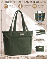 Sac fourre-tout personnalisé en velours côtelé pour femme, idéal pour enseignante, infirmière, travail, ordinateur portable, sac à main, sac à bandoulière en velours côtelé