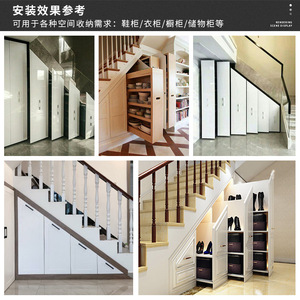 <b>Drawer</b> <b>Slides</b> 1.8mm Cold Rolled Steel 100-200kg Load Capacity Soft Closing For Storage Cabinet Display Case Staircase - Product Image 4