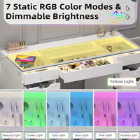 Promotion Nordique Intérieur Maison Coiffeuse Avec Miroir Personnalisé Vente en Gros Luxe Blanc Coiffeuse Avec Miroir LED