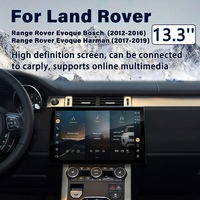 Écran tactile multimédia stéréo de voiture sans fil 13,3 pouces CarPlay Android Auto, lecteur DVD, GPS automobile pour Land Rover Evoque 12-19