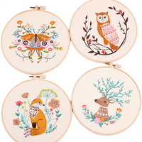 Kit de broderie DIY fait main de base, directement de l'usine de Suzhou, en coton, pour débutants, avec ruban de point de croix, motif animal Yingsa