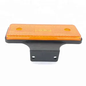 Amber IP67 Waterproof LED Strobe Warning LED Rear Bumper Reflector with Bracket Light for Truck Trailer RV Lorry Van 4X4