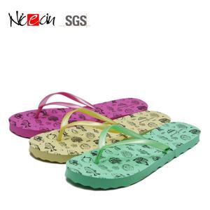 Custom Logo Cartoon Printed Flip Flops For Women <b>Girls</b> Summer Beach Sandals Non Slip Wavy Bottom <b>Slippers</b> OEM ODM - Product Image 1
