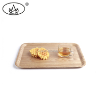 Plateau de service en bois naturel de style japonais grand plateau de nourriture en bambou avec antidérapant pour la vaisselle de cuisine et de bureau