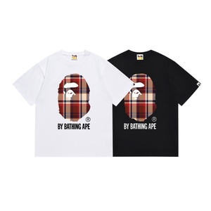 เสื้อยืดผู้ชาย A Bathing Ape ลายหัวใจ พิมพ์โลโก้ดอกกุหลาบ สีขาว สีดำ ทรงปกติ ผ้าฝ้าย แขนสั้น - Product Image 4