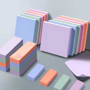 Липкие цветные блокноты для заметок, самоклеящимся блокнотом для заметок, 6 видов цветов навалом для заметок, для школьных офисных встреч