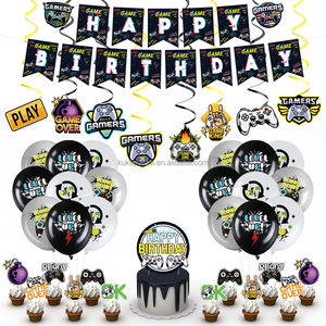 Vaisselle jetable en papier OEM pour les fêtes <span class=keywords><strong>d</strong></span>'<span class=keywords><strong>anniversaire</strong></span> des garçons, thème console <span class=keywords><strong>de</strong></span> <span class=keywords><strong>jeu</strong></span>, style dessin animé, <span class=keywords><strong>d</strong></span>écorations <span class=keywords><strong>de</strong></span> fête <span class=keywords><strong>de</strong></span> haute qualité - Product Image 1