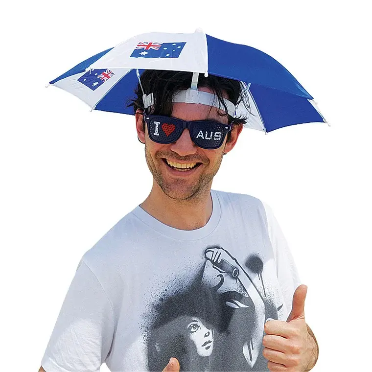 Зонтик с флагом для спортивных фанатов на голове, рекламный головной Зонт с флагом США