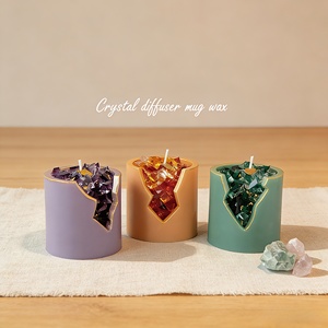 Aromatherapy Home Decor Decoration Crafts Healing Crystal Purple <b>Orange</b> Green Decorative Crystals Luxury <b>Gift</b> Scented Candle - Product Image 2