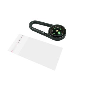 Outdoor Wasserdichter ABS-Zinklegierung Doppelseitiger Karabiner-Kompass mit Zeiger-Thermometer Schnellaufhängung Laserbedruckbar für Werbung - Product Image 2