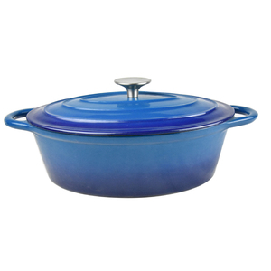 Cacerola de hierro fundido ovalada de color rojo de alta calidad Olla de hierro fundido de <span class=keywords><strong>esmalte</strong></span> ovalado - Product Image 5